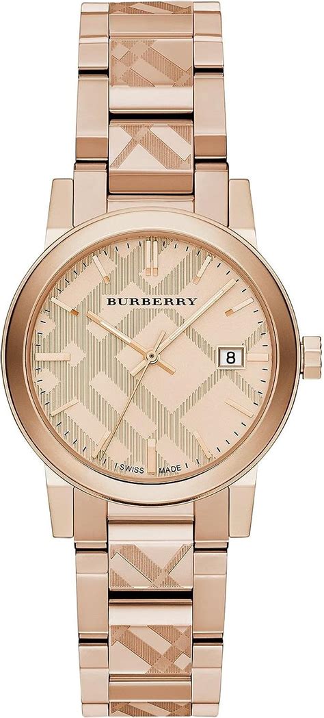 burberry the city rose gold-tone ladies watch bu9146